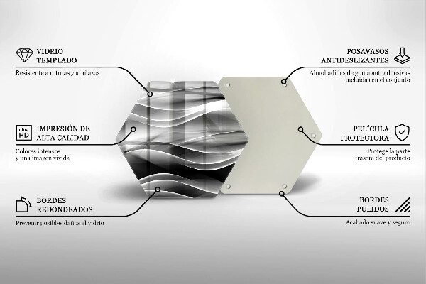 Üveg vágódeszka Absztrakt füstvonalak