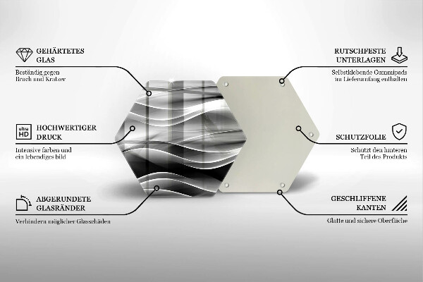 Üveg vágódeszka Absztrakt füstvonalak