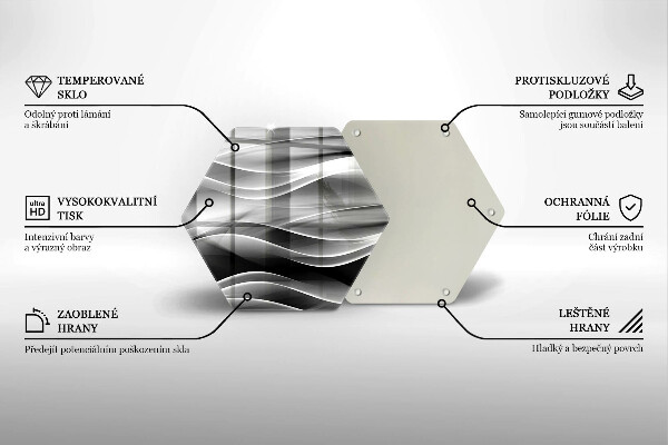 Üveg vágódeszka Absztrakt füstvonalak