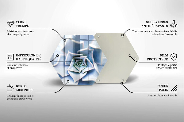 Üveg vágódeszka Virágos növény