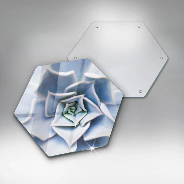 Üveg vágódeszka Virágos növény