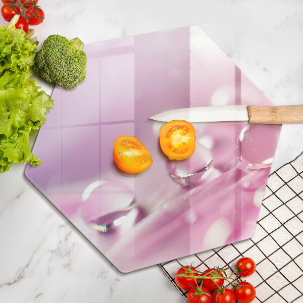 Üveg vágódeszka Harmat virágszirmai