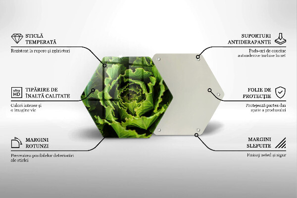 Üveg vágódeszka Salátalevél evés
