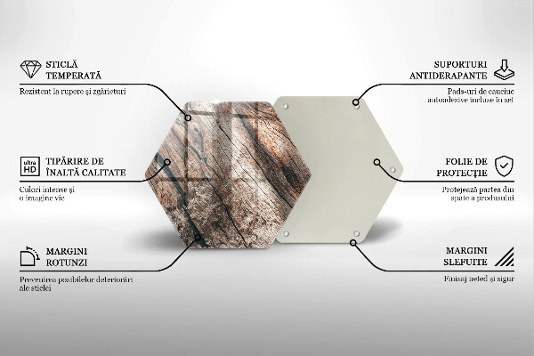 Üveg vágódeszka Fa szerkezet