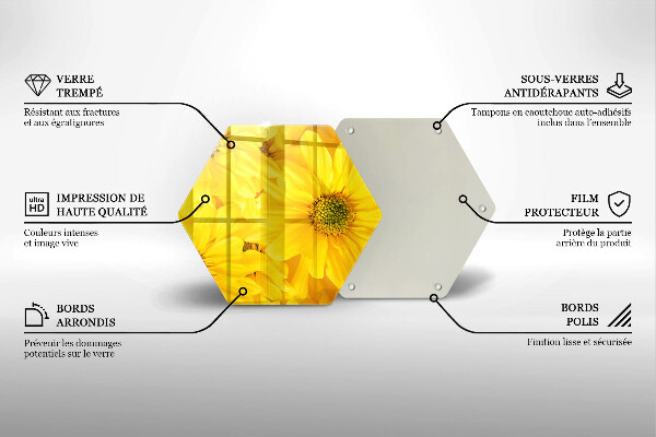 Üveg vágódeszka Virágszirom