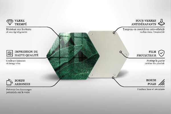 Üveg vágódeszka A növény levelei