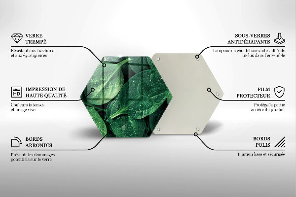 Üveg vágódeszka Bazsalikom