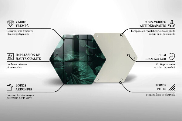 Üveg vágódeszka Vad sötét levelek