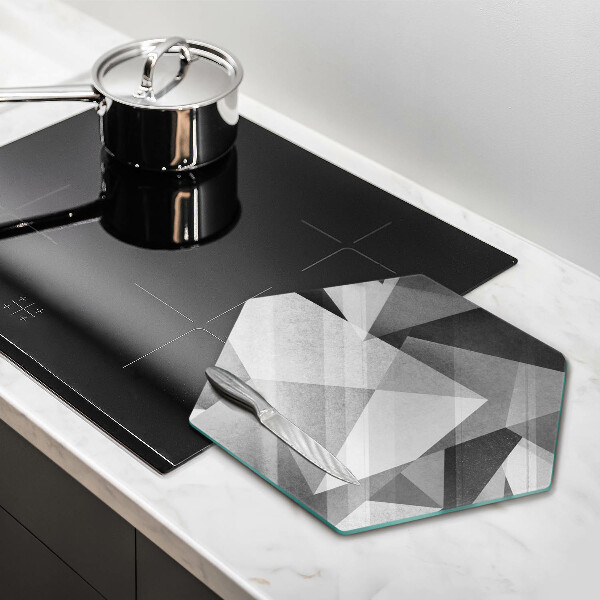 Üveg vágódeszka Konkrét éles absztrakció