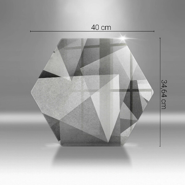 Üveg vágódeszka Konkrét éles absztrakció