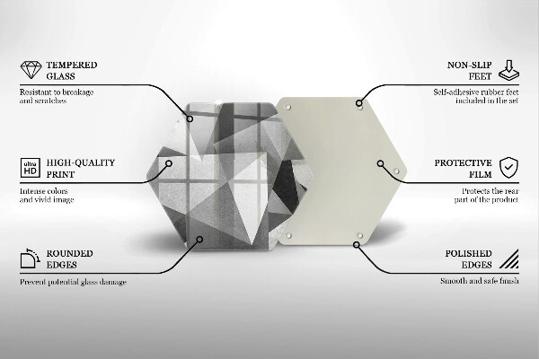 Üveg vágódeszka Konkrét éles absztrakció