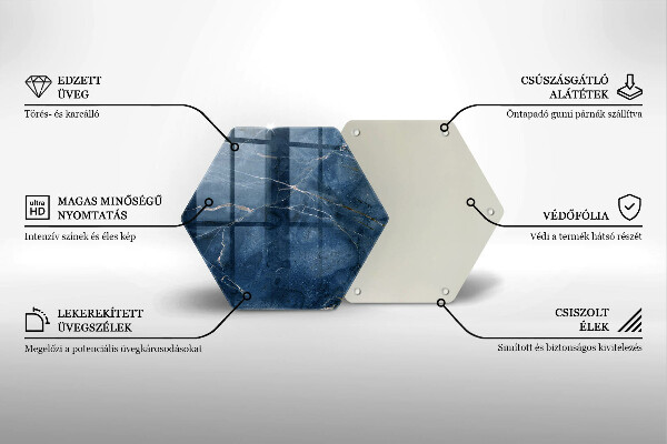 Üveg vágódeszka Márvány kő textúra