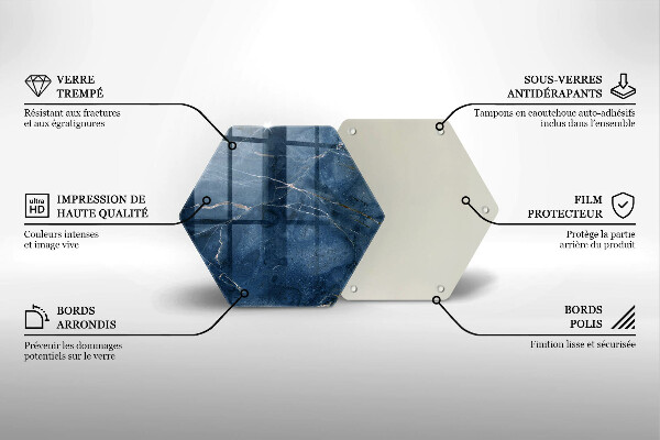 Üveg vágódeszka Márvány kő textúra