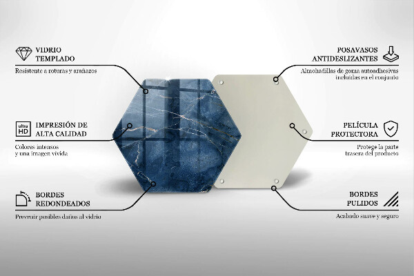 Üveg vágódeszka Márvány kő textúra