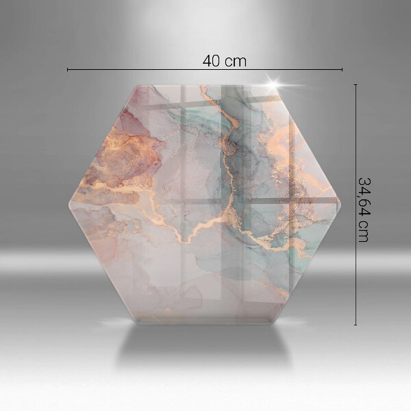 Üveg vágódeszka Márvány arannyal