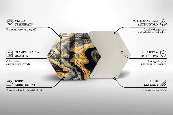 Üveg vágódeszka Absztrakt szerkezet