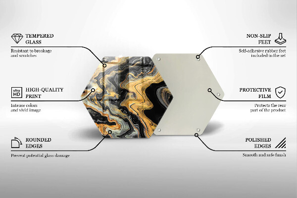 Üveg vágódeszka Absztrakt szerkezet