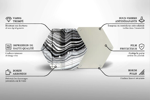 Üveg vágódeszka Tinta absztrakció