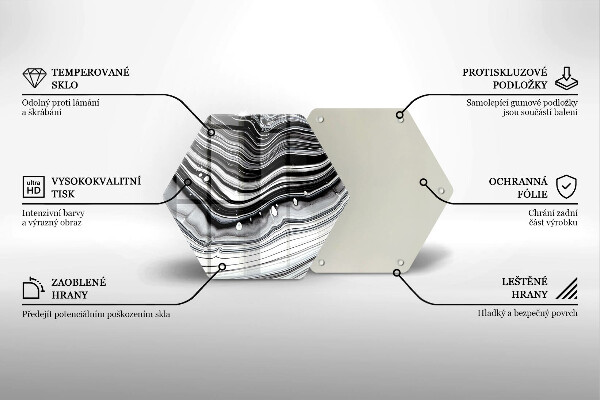 Üveg vágódeszka Tinta absztrakció