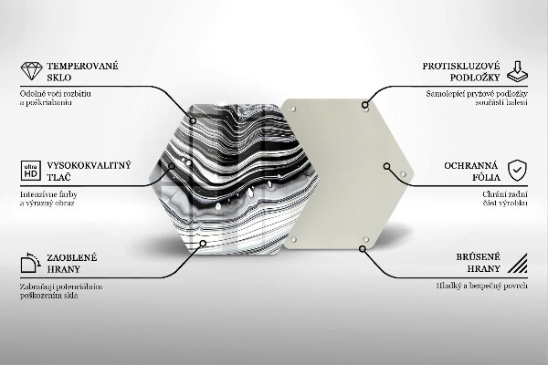 Üveg vágódeszka Tinta absztrakció