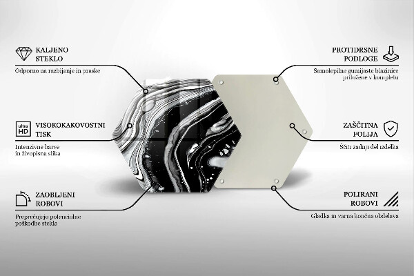 Üveg vágódeszka Tinta absztrakció