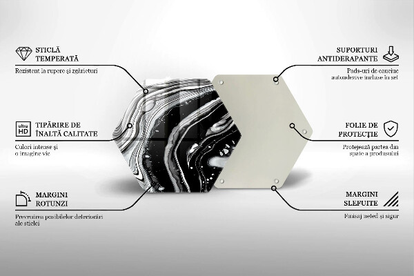 Üveg vágódeszka Tinta absztrakció