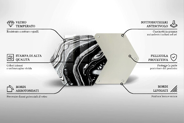 Üveg vágódeszka Tinta absztrakció