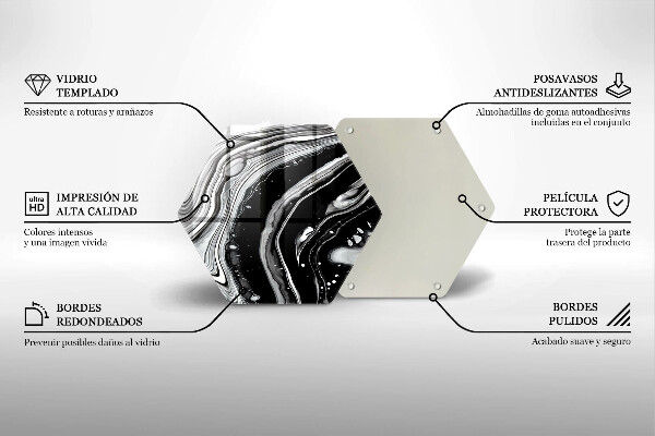 Üveg vágódeszka Tinta absztrakció