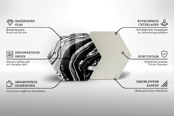 Üveg vágódeszka Tinta absztrakció