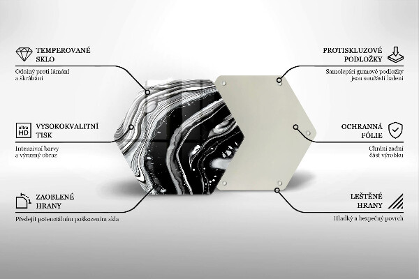 Üveg vágódeszka Tinta absztrakció