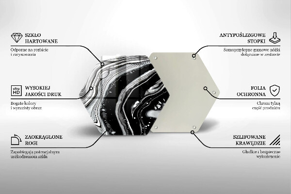 Üveg vágódeszka Tinta absztrakció