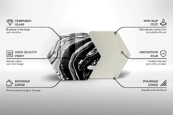 Üveg vágódeszka Tinta absztrakció