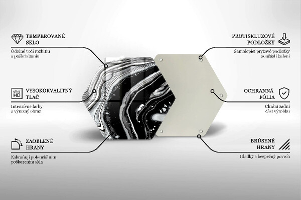 Üveg vágódeszka Tinta absztrakció