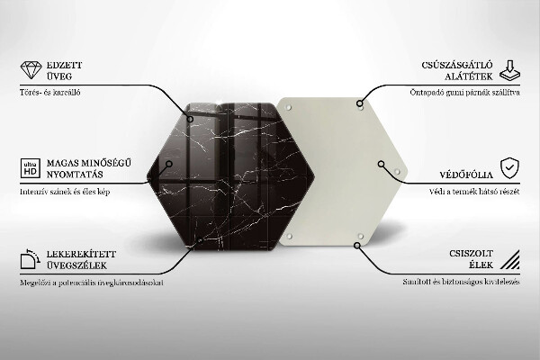 Üveg vágódeszka Márvány csempe