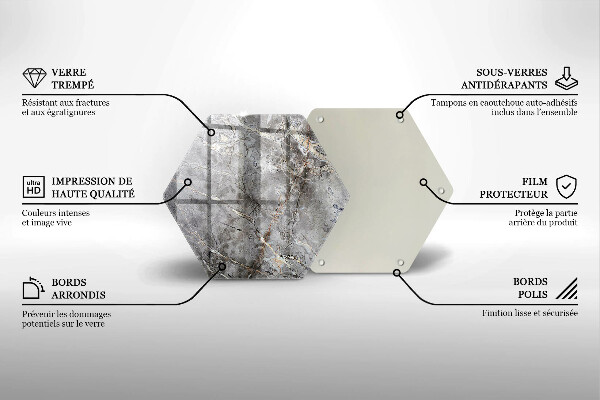 Üveg vágódeszka Kő textúra