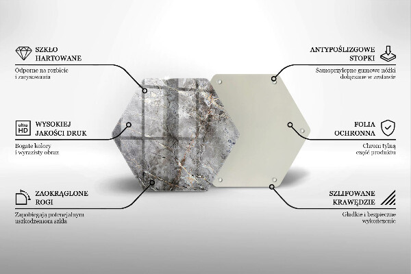 Üveg vágódeszka Kő textúra