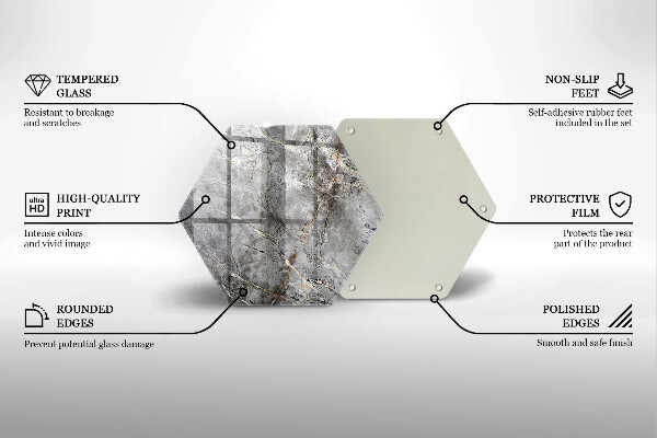 Üveg vágódeszka Kő textúra