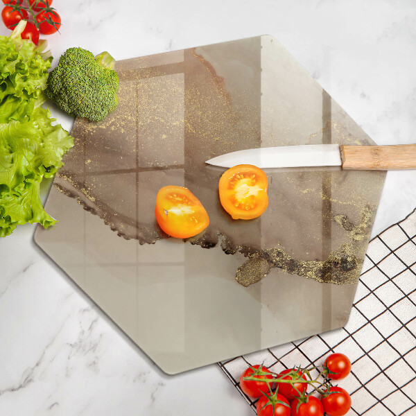 Üveg vágódeszka Arany absztrakció