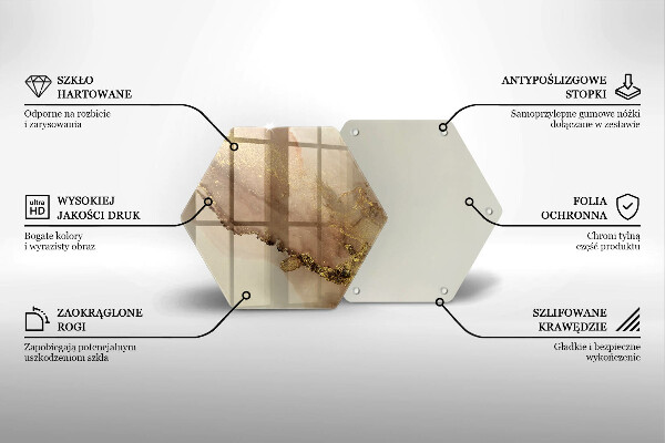 Üveg vágódeszka Arany absztrakció