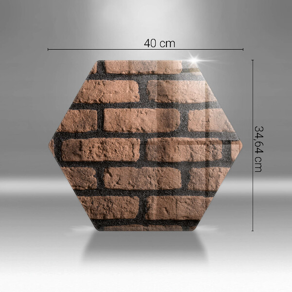 Üveg vágódeszka Tégla fal