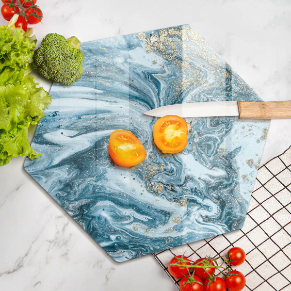 Üveg vágódeszka Szerkezete arannyal