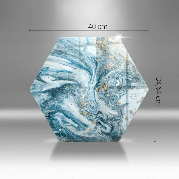 Üveg vágódeszka Szerkezete arannyal