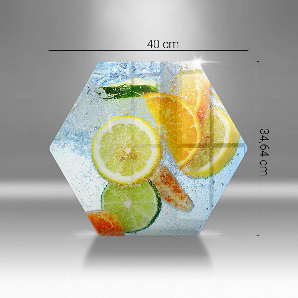 Üveg vágódeszka Zamatos citrusvíz