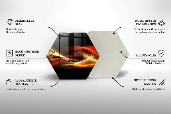 Üveg vágódeszka Absztrakt füst és fény