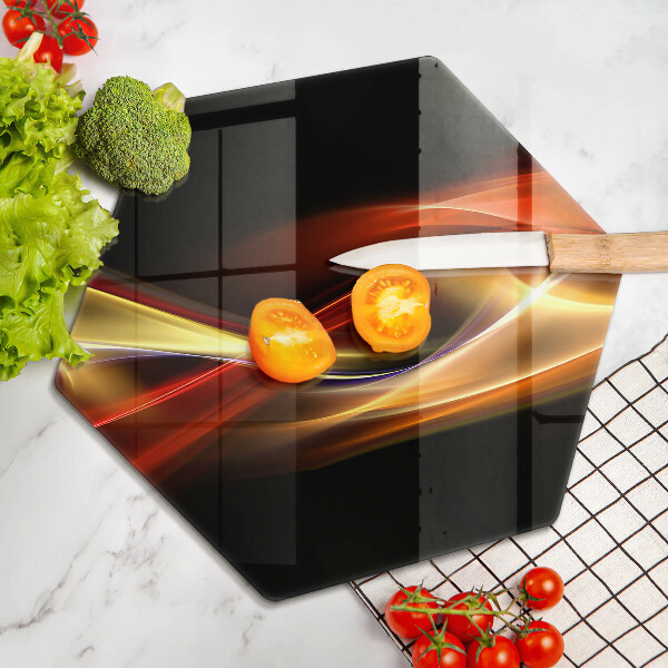 Üveg vágódeszka Absztrakt füst és fény