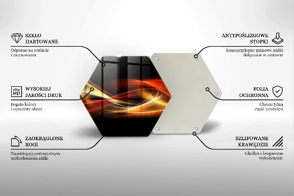 Üveg vágódeszka Absztrakt füst és fény