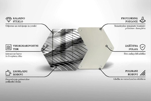 Üveg vágódeszka 3D fém szerkezet