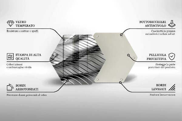Üveg vágódeszka 3D fém szerkezet