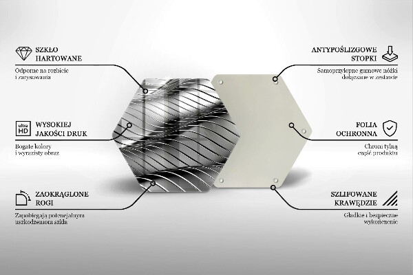 Üveg vágódeszka 3D fém szerkezet