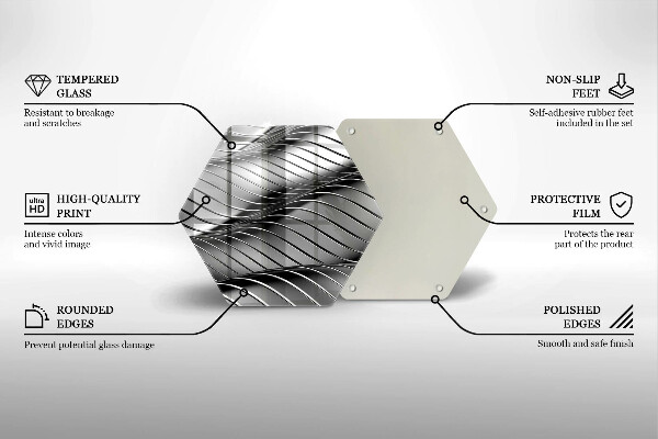 Üveg vágódeszka 3D fém szerkezet